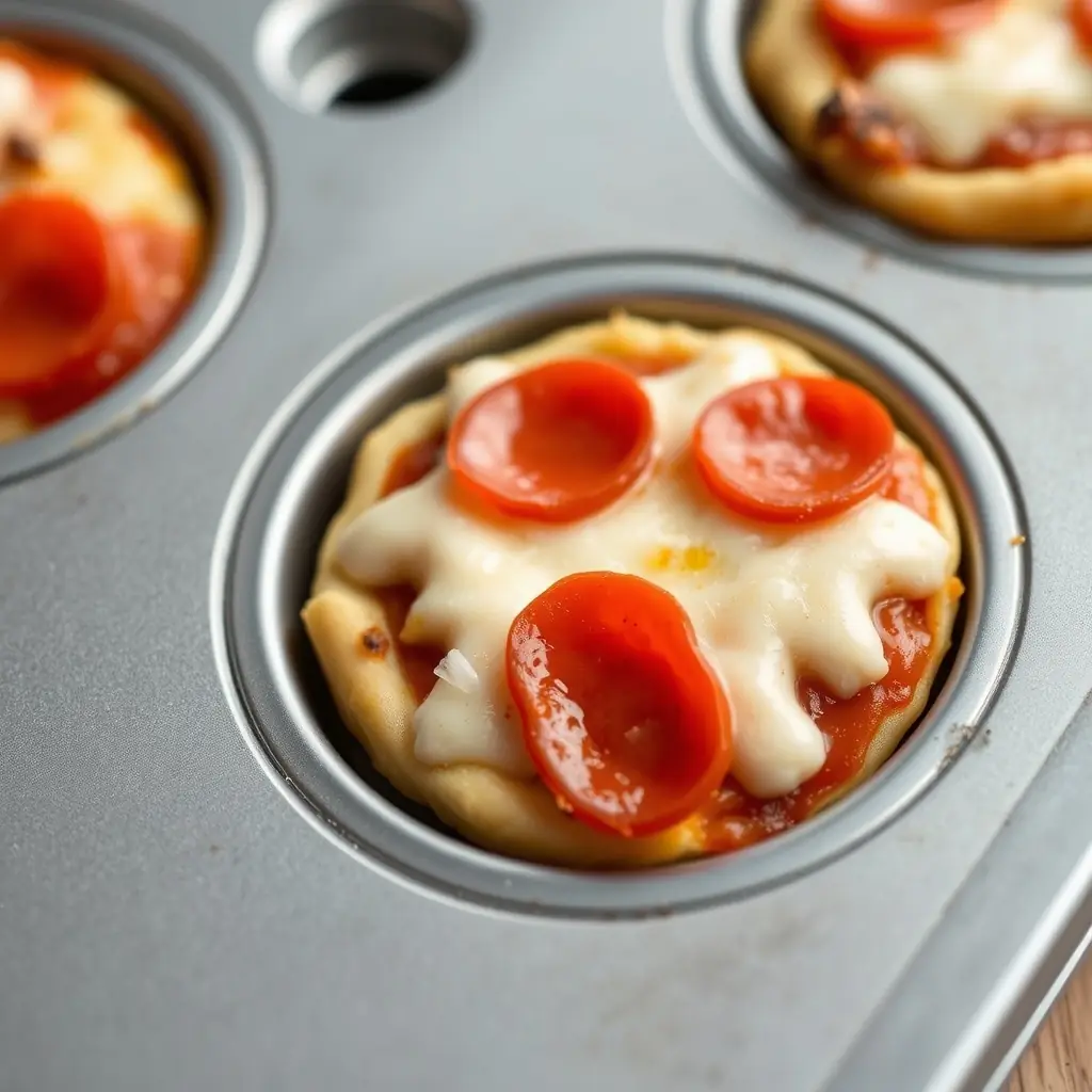 Mini Pizza Bites in Muffin Tins