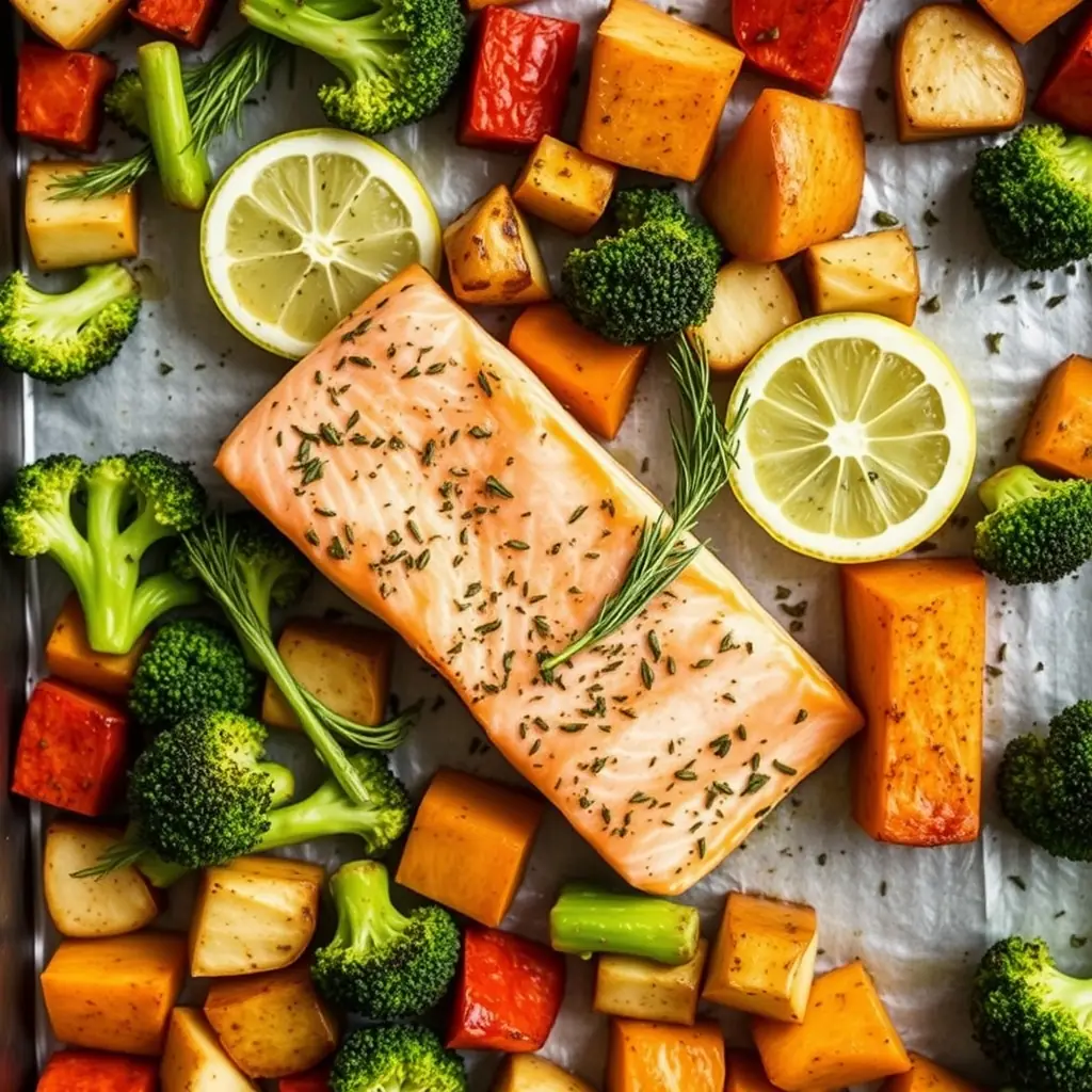 Simple Sheet-Pan Salmon and Veggies